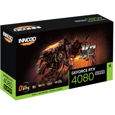 כרטיס מסך Inno3D GEFORCE RTX 4080 SUPER X3 N408S3-166X-18703552 כרטיס מסך Inno3D GEFORCE RTX 4080 SUPER X3 N408S3-166X-18703552