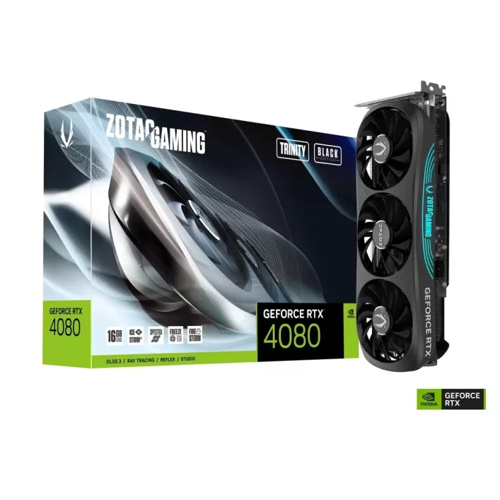 כרטיס מסך Zotac GAMING GeForce RTX 4080 16GB Trinity Black Edition ZT-D40810P-10P כרטיס מסך Zotac GAMING GeForce RTX 4080 16GB Trinity Black Edition ZT-D40810P-10P