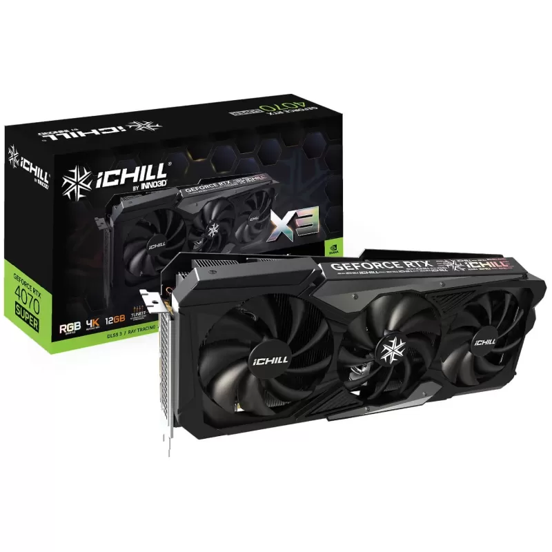 Video Card Inno3D GeForce RTX 4070 SUPER iCHILL X3 C407S3-126XX-186148H