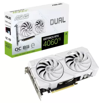כרטיס מסך Asus Dual RTX 4060 Ti EVO לבן OC Edition 8GB GDDR6 90YV0J4B-M0NA00