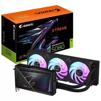 כרטיס מסך Gigabyte AORUS GeForce RTX 5080 XTREME WATERFORCE 16G GV-N5080AORUSX W-16GD