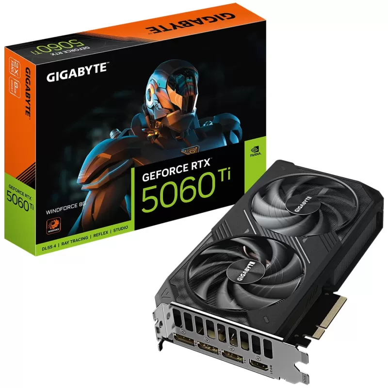 Video Card Gigabyte GeForce RTX 5060 Ti WINDFORCE 8G GV-N506TWF2-8GD Video Card Gigabyte GeForce RTX 5060 Ti WINDFORCE 8G GV-N506TWF2-8GD