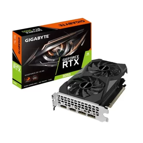 כרטיס מסך Gigabyte GeForce RTX 3050 WINDFORCE OC V2 6G GV-N3050WF2OCV2-6GD