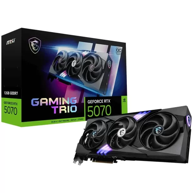 כרטיס מסך MSI RTX 5070 12G GAMING TRIO OC GeForce RTX 5070 12G GAMING TRIO OC