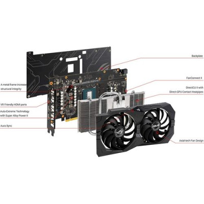 כרטיס מסך Asus ROG-STRIX-GTX1650S-A4G-GAMING NVIDIA GeForce GTX 1650 SUPER כרטיס מסך Asus ROG-STRIX-GTX1650S-A4G-GAMING NVIDIA GeForce GTX 1650 SUPER