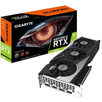 כרטיס מסך Gigabyte GeForce RTX 3060 GAMING OC 12G GV-N3060GAMING OC-12GD (rev. 2.0) LHR - יבואן רשמי