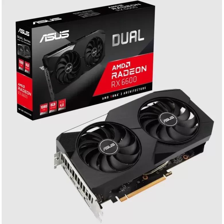 Video Card Asus Dual Radeon RX 6600 DUAL-RX6600-8G