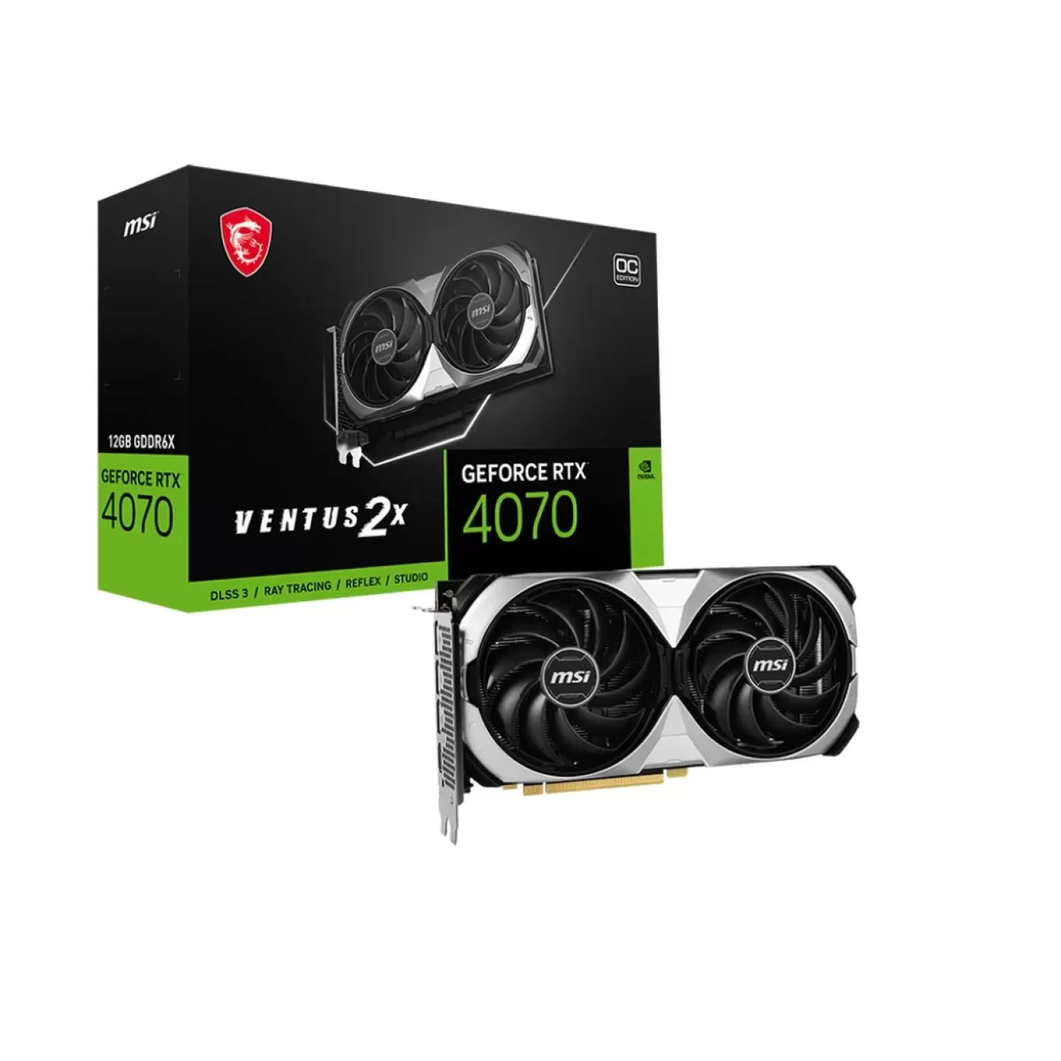 ВидеоКарта MSI GeForce RTX 4070 VENTUS 2X 12G OC NVIDIA GeForce RTX 4070