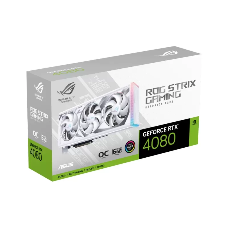 כרטיס מסך Asus ROG Strix GeForce RTX 4080 16GB GDDR6X White OC Edition 90YV0IC3-M0NA00 כרטיס מסך Asus ROG Strix GeForce RTX 4080 16GB GDDR6X White OC Edition 90YV0IC3-M0NA00