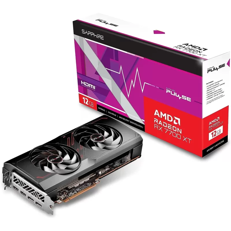 Video Card Sapphire PULSE AMD Radeon RX 7700 XT 12GB 11335-04-20G