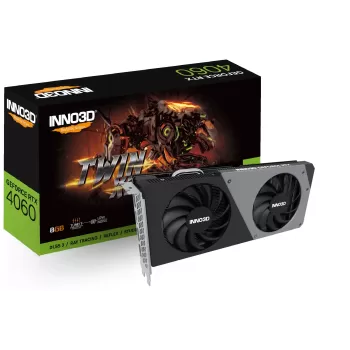 Video Card Inno3D GeForce RTX 4060 TWIN X2 N40602-08D6-173051N Box