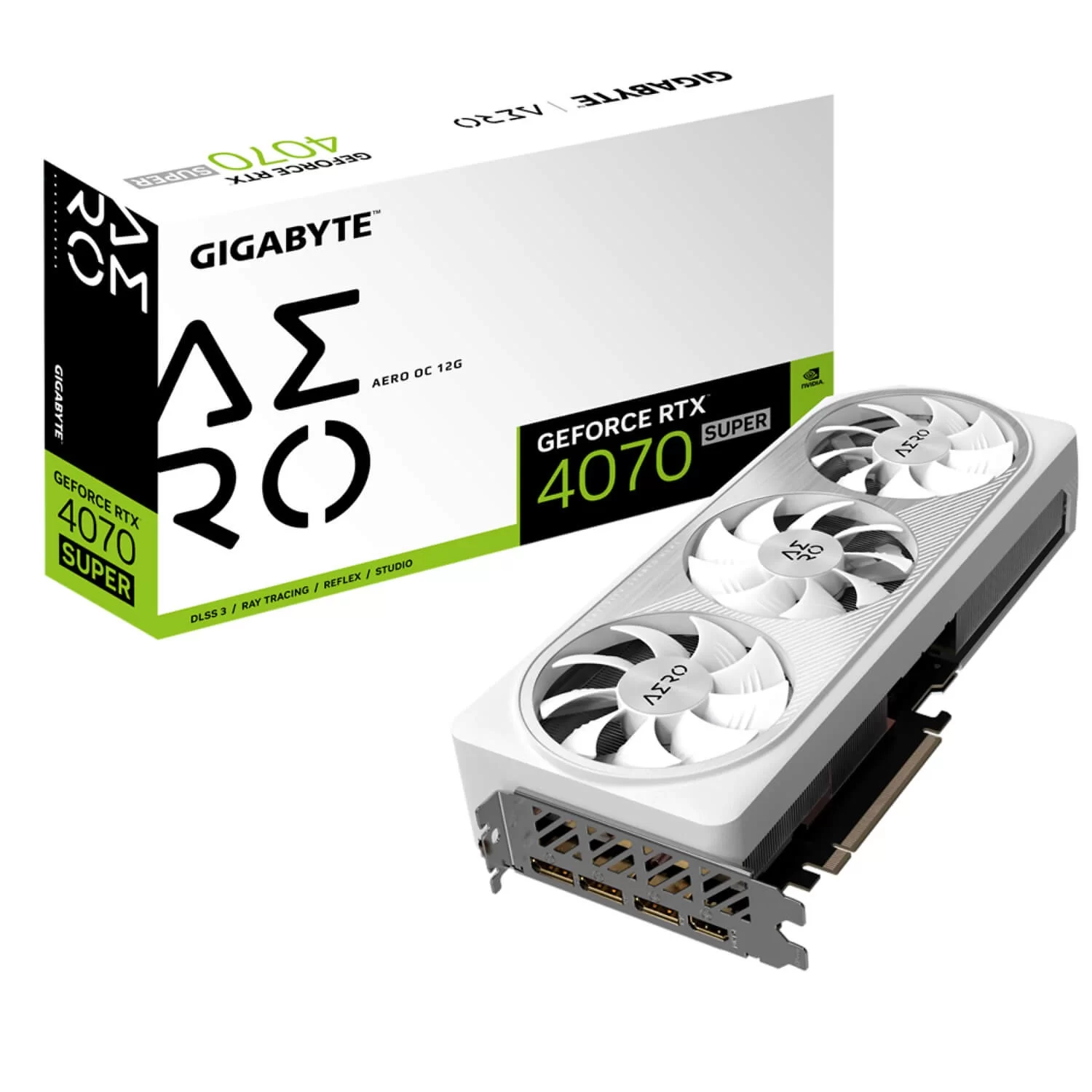 ВидеоКарта Gigabyte GeForce RTX 4070 SUPER AERO OC 12G GV-N407SAERO OC-12GD