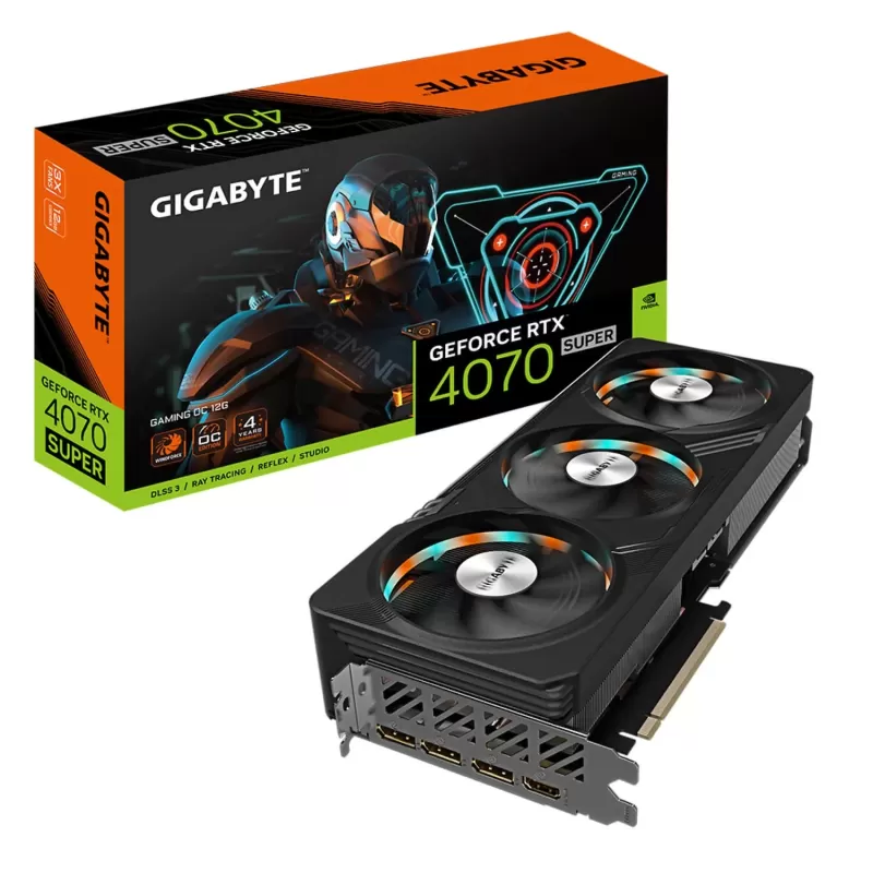 כרטיס מסך Gigabyte GeForce RTX 4070 SUPER GAMING OC 12G GV-N407SGAMING OC-12GD