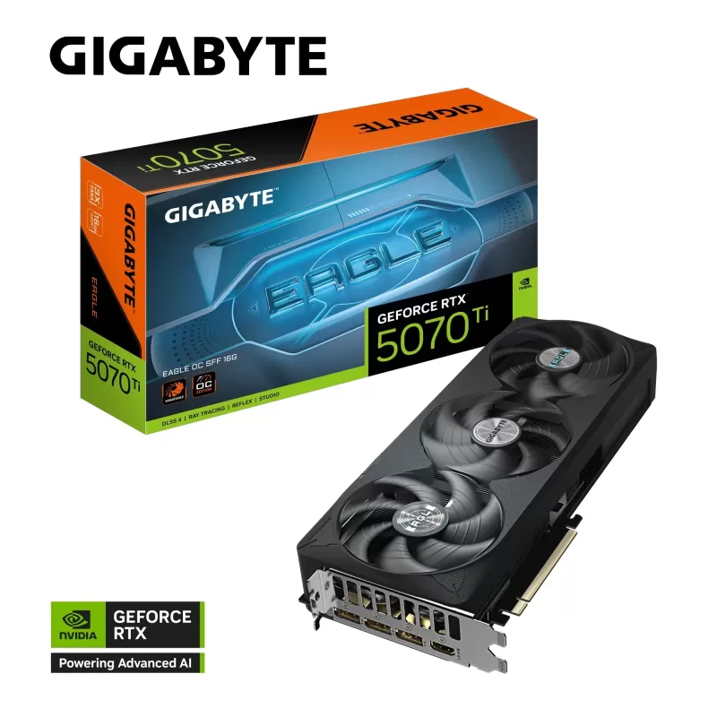 ВидеоКарта Gigabyte GeForce RTX 5070 Ti EAGLE OC SFF 16G GV-N507TEAGLE OC-16GB - официальный импортер