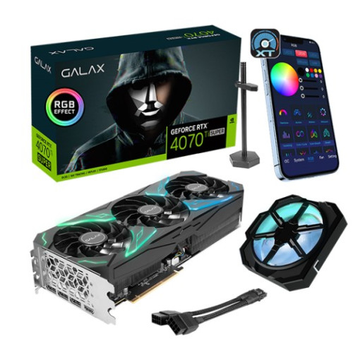 כרטיס מסך Galax GeForce RTX 4070 Ti SUPER SG 1-Click OC 47UZM6MD6MER..