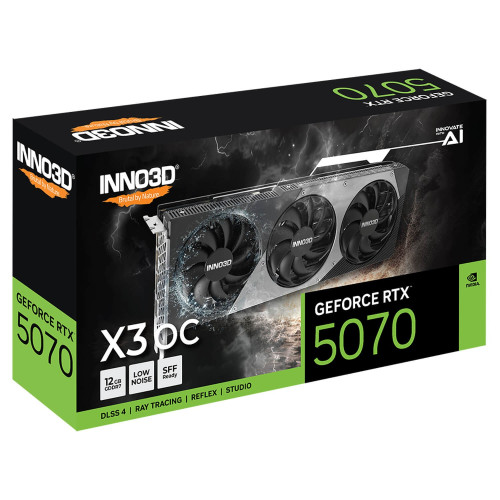 Video Card Inno3D RTX 5070 X3 OC 12GB N50703-12D7X-195064L