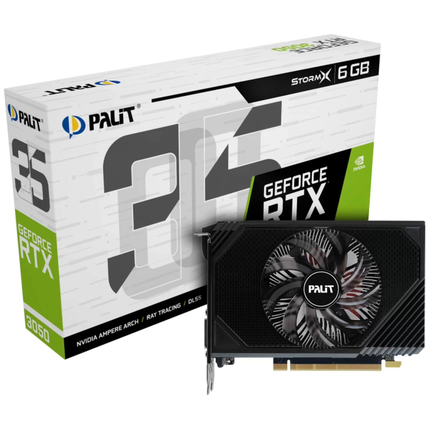 ВидеоКарта Palit GeForce RTX 3050 StormX 6GB NE63050018JE-1072F
