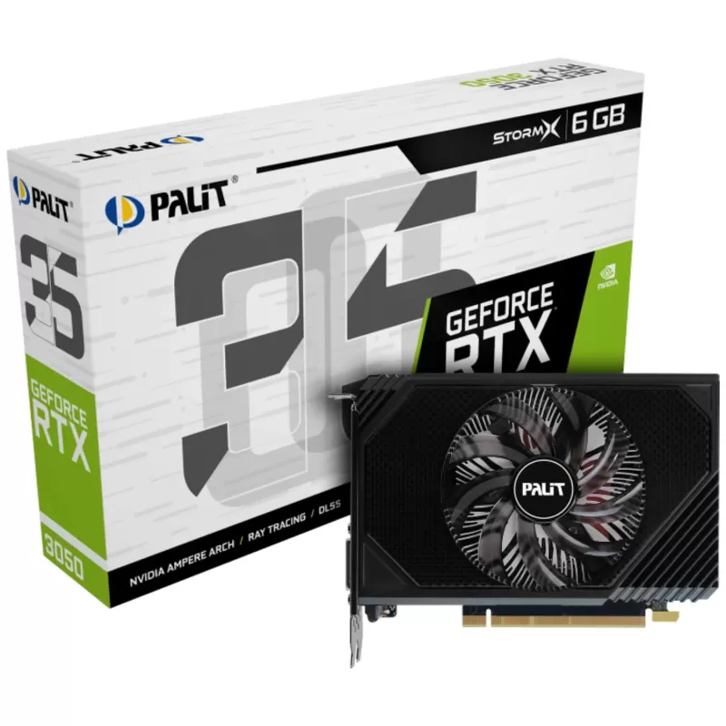 ВидеоКарта Palit GeForce RTX 3050 StormX 6GB NE63050018JE-1072F