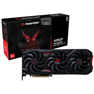 Video Card PowerColor Red Devil RX 9070 XT 16GB GDDR6 Backplate Special Edition Video Card PowerColor Red Devil RX 9070 XT 16GB GDDR6 Backplate Special Edition