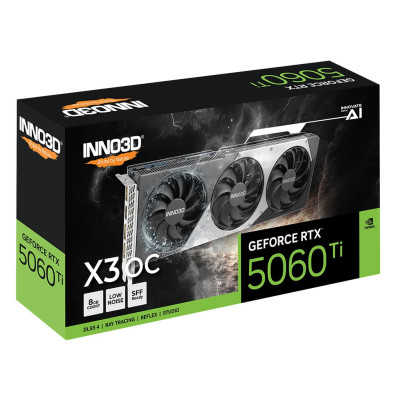 ВидеоКарта Inno3D GeForce RTX 5060 Ti 8GB TWIN X3 OC N506T3-08D7X-193075L ВидеоКарта Inno3D GeForce RTX 5060 Ti 8GB TWIN X3 OC N506T3-08D7X-193075L