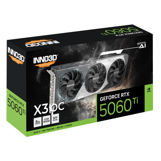 Video Card Inno3D GeForce RTX 5060 Ti 8GB TWIN X3 OC N506T3-08D7X-193075L