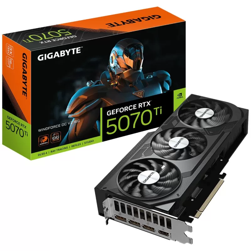 כרטיס מסך Gigabyte WINDFORCE GeForce RTX 5070 Ti WINDFORCE V2 16G GV-N507TWF3OCV2-16GD כרטיס מסך Gigabyte WINDFORCE GeForce RTX 5070 Ti WINDFORCE V2 16G GV-N507TWF3OCV2-16GD