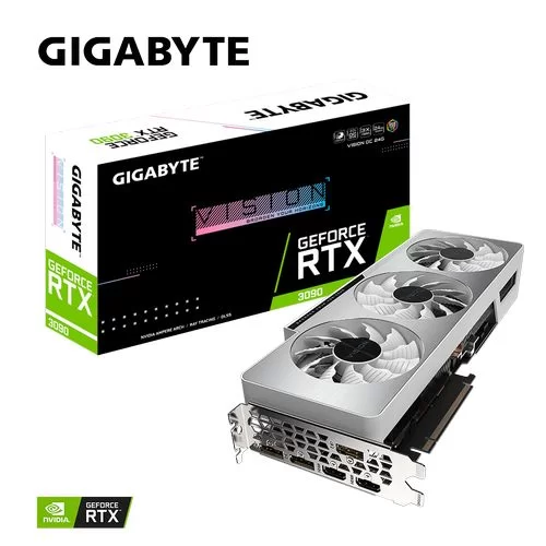 כרטיס מסך Gigabyte GeForce RTX 3090 VISION OC 24G GV-N3090VISION OC-24GD כרטיס מסך Gigabyte GeForce RTX 3090 VISION OC 24G GV-N3090VISION OC-24GD