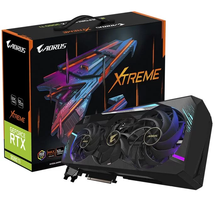 Video Card Gigabyte AORUS GeForce RTX 3080 Ti XTREME 12G GV-N308TAORUS X-12GD - official importer Video Card Gigabyte AORUS GeForce RTX 3080 Ti XTREME 12G GV-N308TAORUS X-12GD - official importer