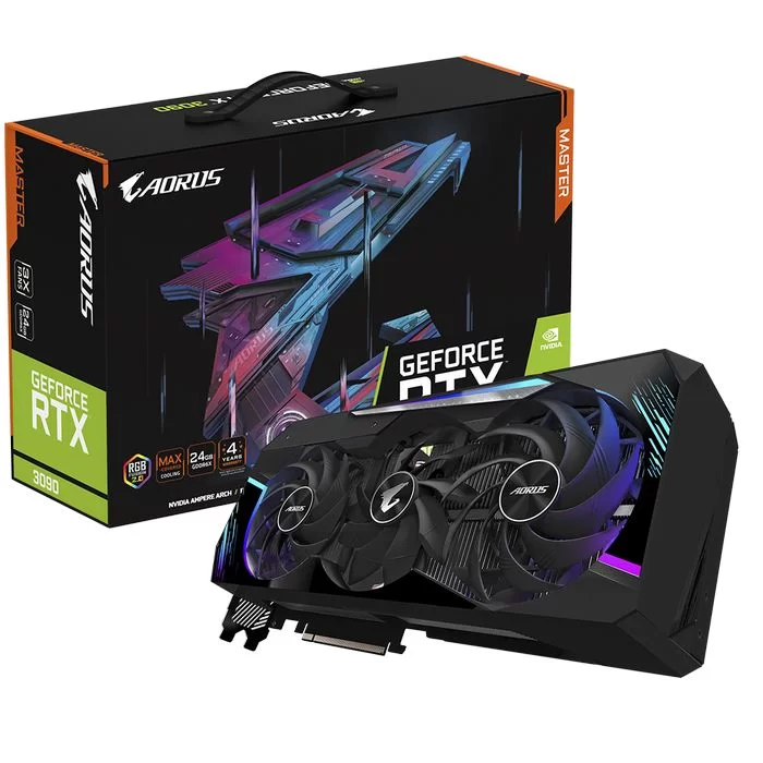 כרטיס מסך Gigabyte AORUS GeForce RTX 3090 MASTER 24G GV-N3090AORUS M-24GD (rev. 2.0) LHR