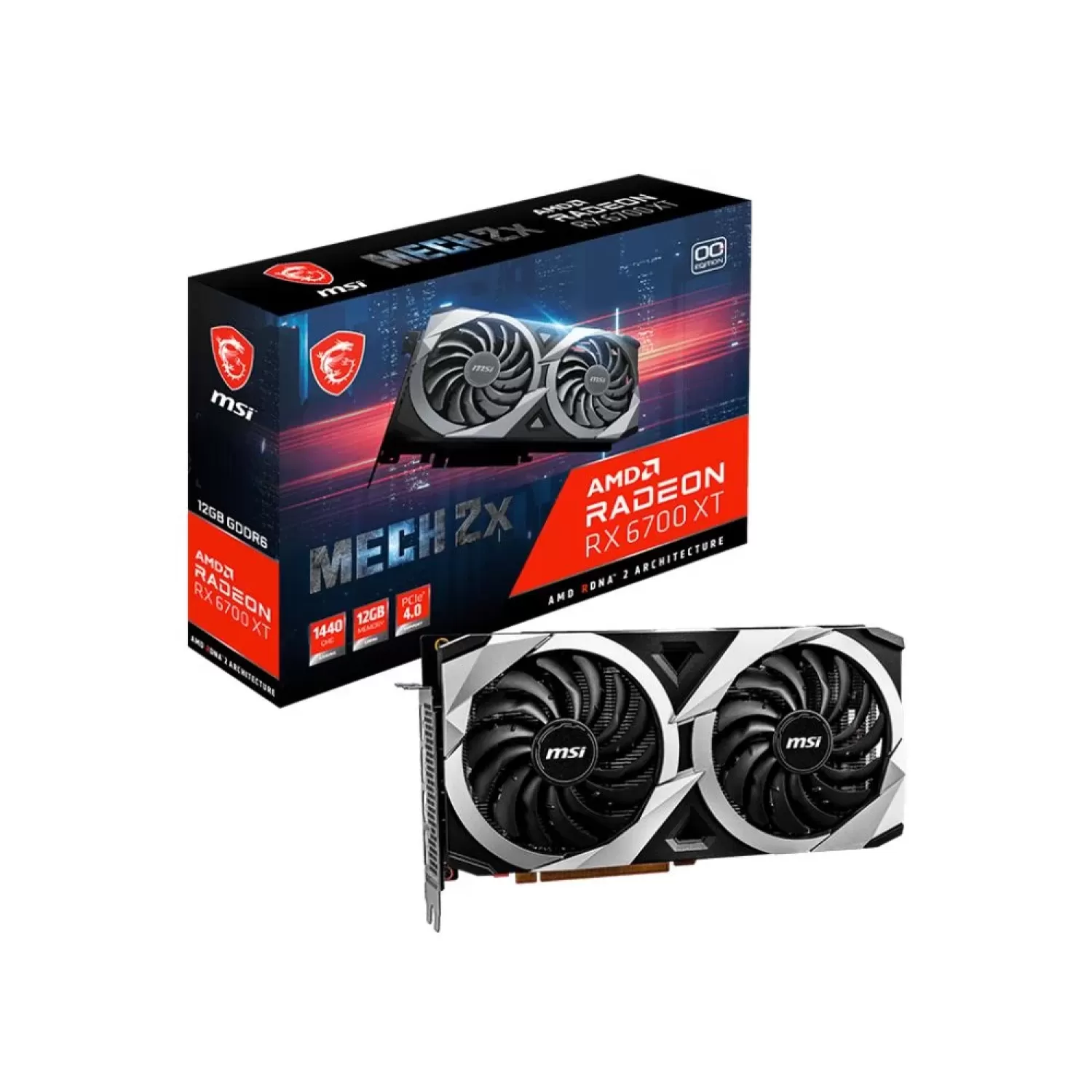 Video Card MSI Radeon RX 6700 XT MECH 2X 12G OC 912-V398-002