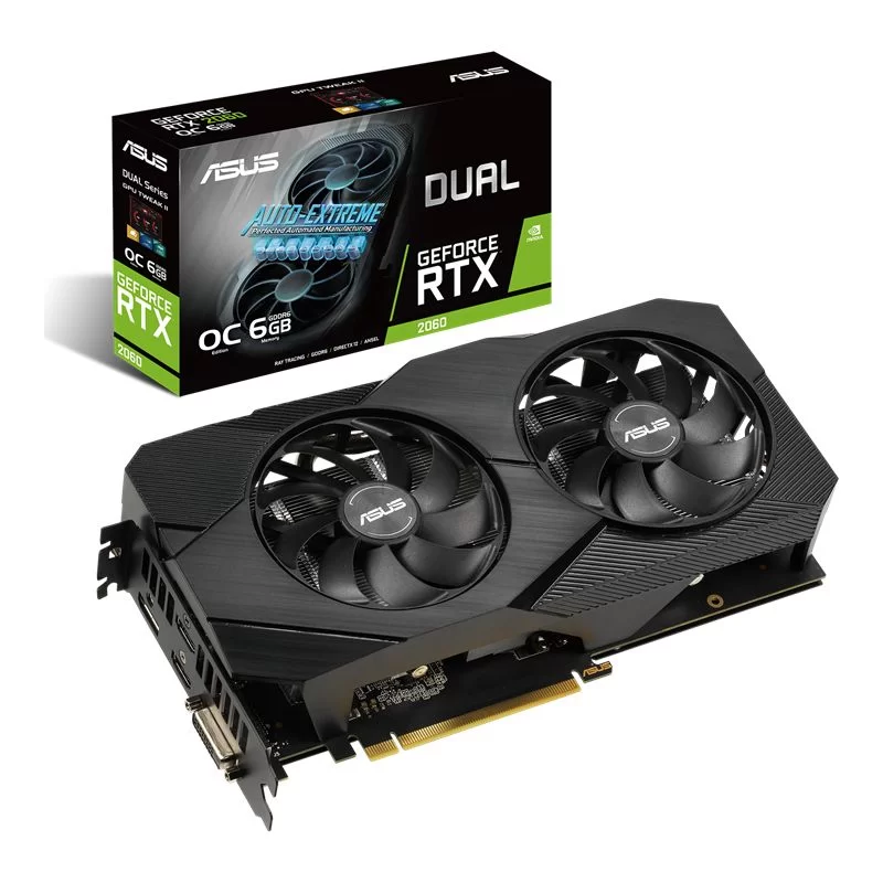 כרטיס מסך Asus Dual GeForce RTX 2060 OC edition EVO 6GB GDDR6 DUAL-RTX2060-O6G-EVO