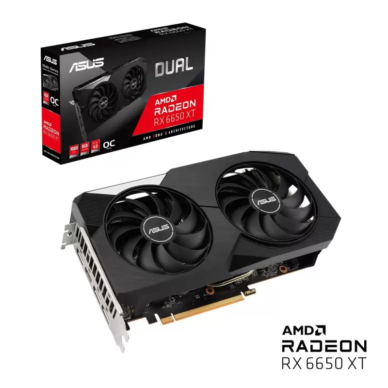 Video Card Asus Dual Radeon RX 6650 XT OC Edition 8GB GDDR6 DUAL-RX6650XT-O8G Video Card Asus Dual Radeon RX 6650 XT OC Edition 8GB GDDR6 DUAL-RX6650XT-O8G