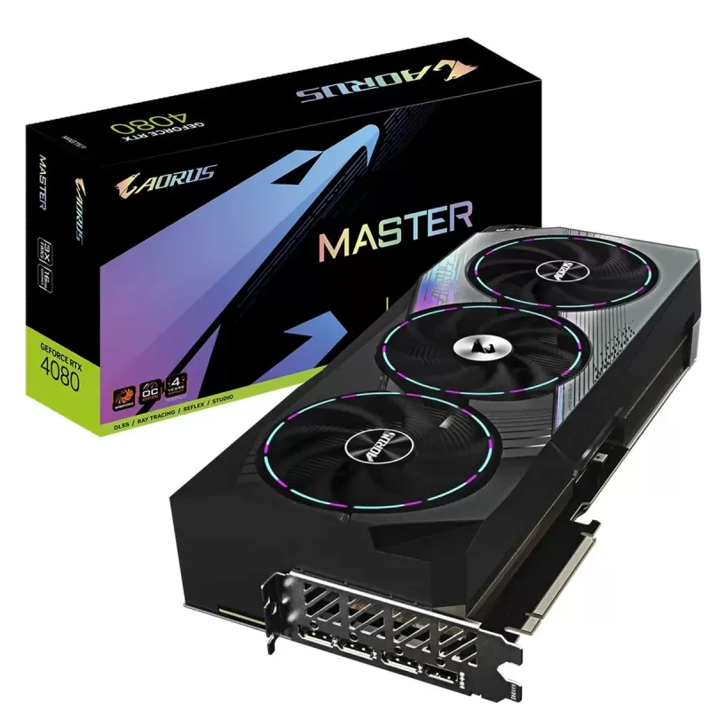 Video Card Gigabyte AORUS GeForce RTX 4080 16GB MASTER GV-N4080AORUS M-16GD