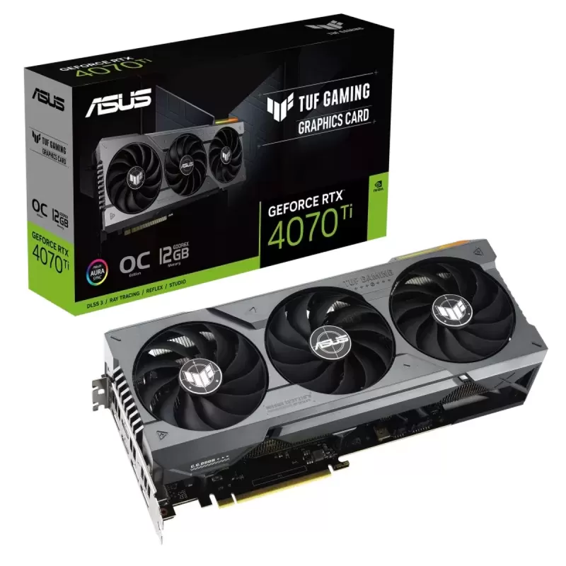 כרטיס מסך Asus TUF Gaming GeForce RTX 4070 Ti 12GB GDDR6X OC Edition 90YV0IJ0-M0NA00 כרטיס מסך Asus TUF Gaming GeForce RTX 4070 Ti 12GB GDDR6X OC Edition 90YV0IJ0-M0NA00