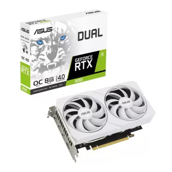 כרטיס מסך Asus Dual GeForce RTX 3060 White OC Edition 8GB GDDR6 90YV0GB7-M0NA00