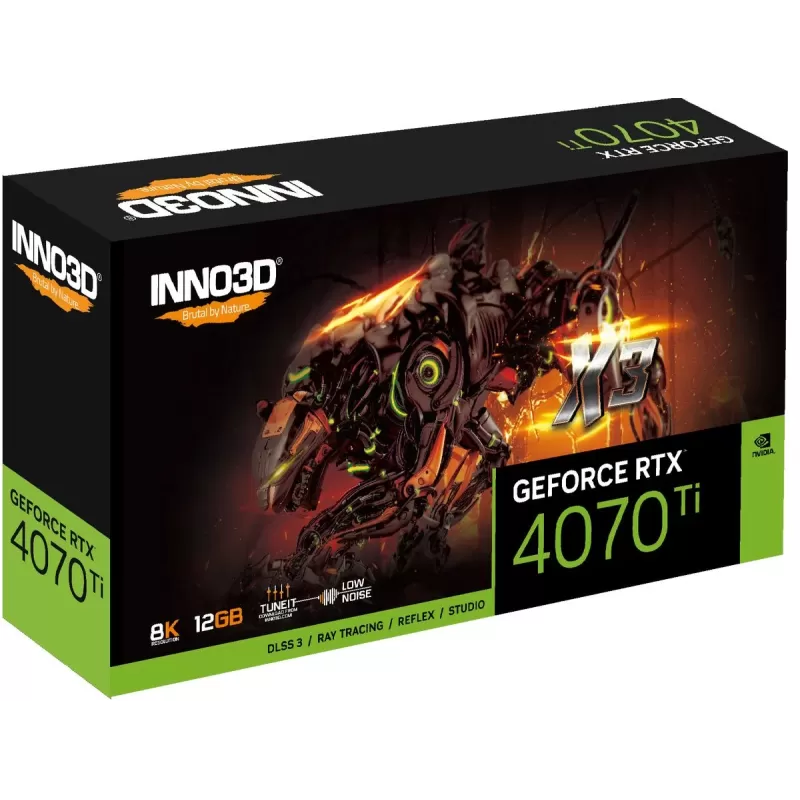 כרטיס מסך Inno3D GEFORCE RTX 4070 Ti X3 N407T3-126X-186148N