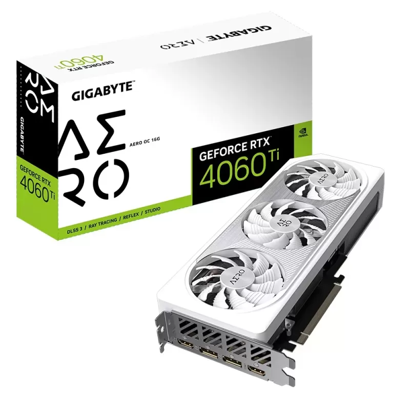 כרטיס מסך Gigabyte GeForce RTX - 4060 Ti AERO OC 16G GV-N406TAERO OC-16GD