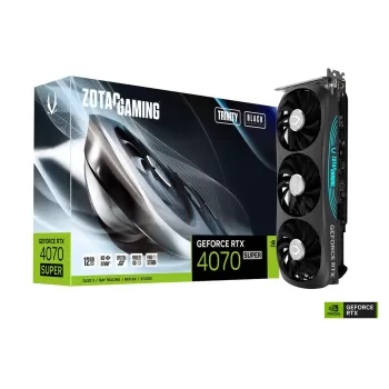 כרטיס מסך Zotac GAMING GeForce RTX 4070 SUPER Trinity Black Edition 12GB GDDR6X ZT-D40720D-10P