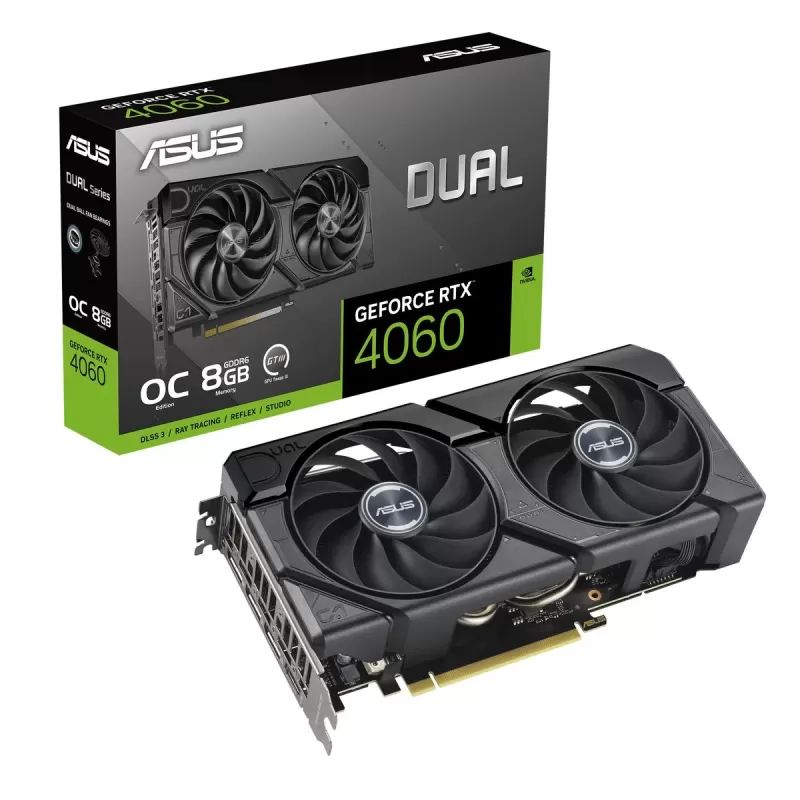ВидеоКарта Asus Dual GeForce RTX 4060 EVO OC Edition 8GB GDDR6 90YV0JC7-M0NA00
