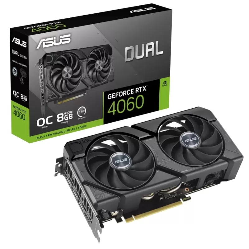 ВидеоКарта Asus Dual GeForce RTX 4060 EVO OC Edition 8GB GDDR6 90YV0JC7-M0NA00