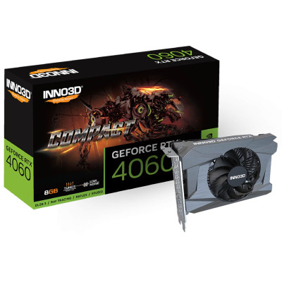 Video Card Inno3D RTX 4060 8GB COMPACT N40601-08D6-173050N Video Card Inno3D RTX 4060 8GB COMPACT N40601-08D6-173050N