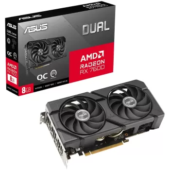 כרטיס מסך Asus Dual RX 7600 EVO OC Edition 8GB GDDR6 90YV0LD0-M0NA00