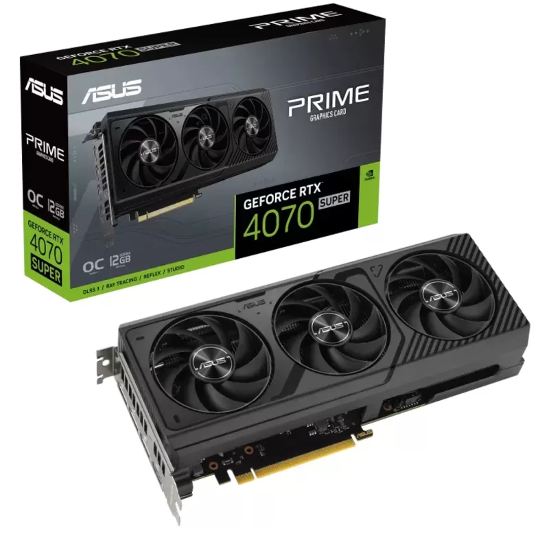 Video Card Asus PRIME RTX 4070 SUPER 12GB GDDR6X OC Edition 90YV0KC6-M0NA00
