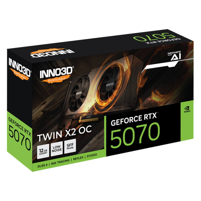 ВидеоКарта Inno3D RTX 5070 TWIN X2 OC N50702-12D7X-195064N
