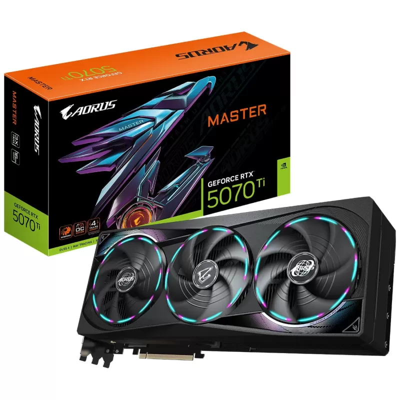 ВидеоКарта Gigabyte AORUS GeForce RTX 5070 Ti MASTER 16G GV-N507TAORUS M-16GD ВидеоКарта Gigabyte AORUS GeForce RTX 5070 Ti MASTER 16G GV-N507TAORUS M-16GD