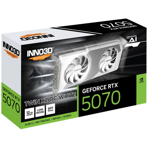 Video Card Inno3D GeForce RTX 5070 TWIN X2 OC WHITE 12GB N50702-12D7X-195064W