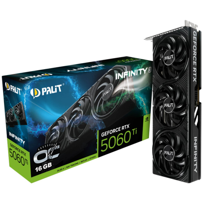 ВидеоКарта Palit GeForce RTX 5060 Ti Infinity 3 OC 16GB NE7506TS19T1-GB2061S