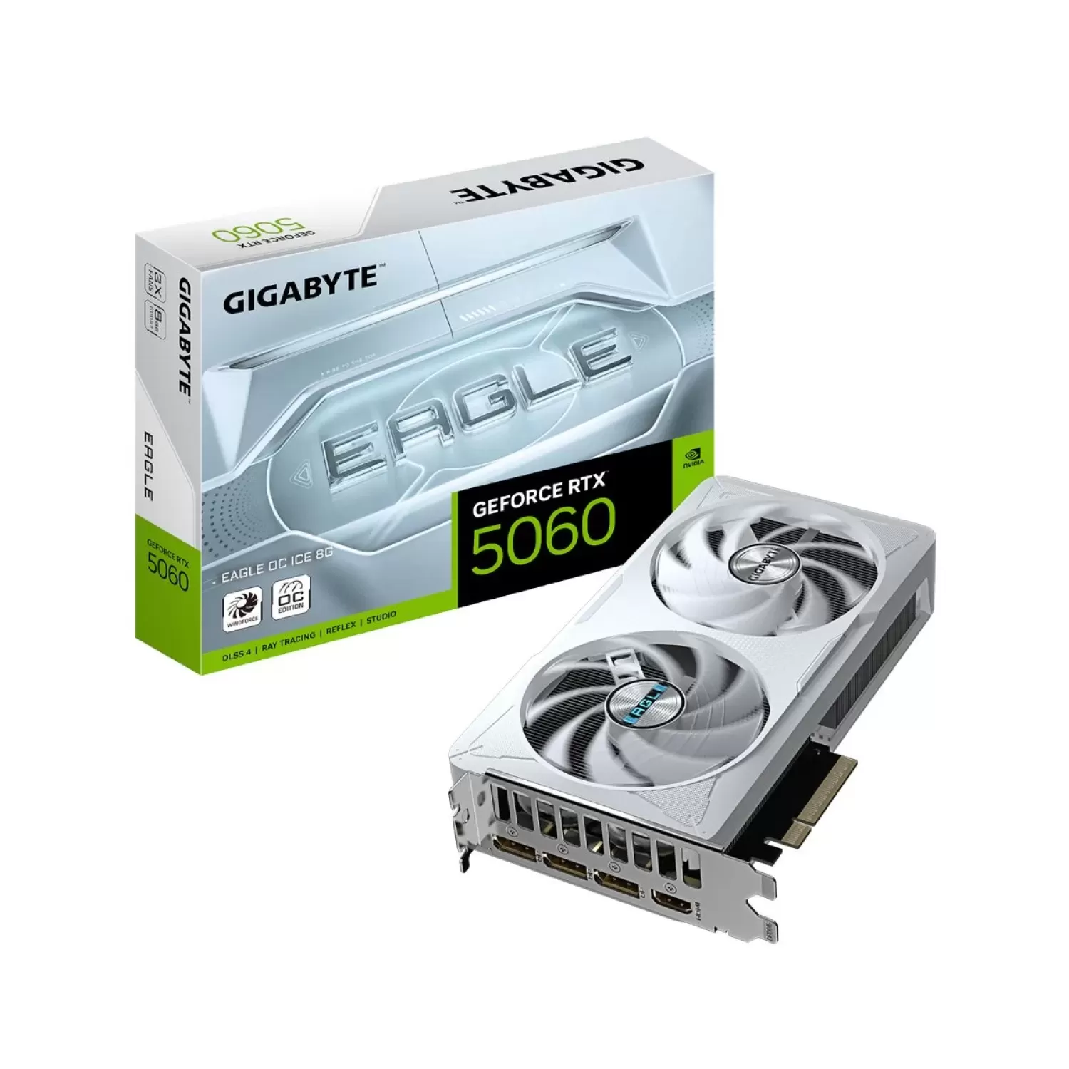 ВидеоКарта Gigabyte GeForce RTX 5060 EAGLE OC ICE 8G GV-N5060EAGLEOC ICE-8GD