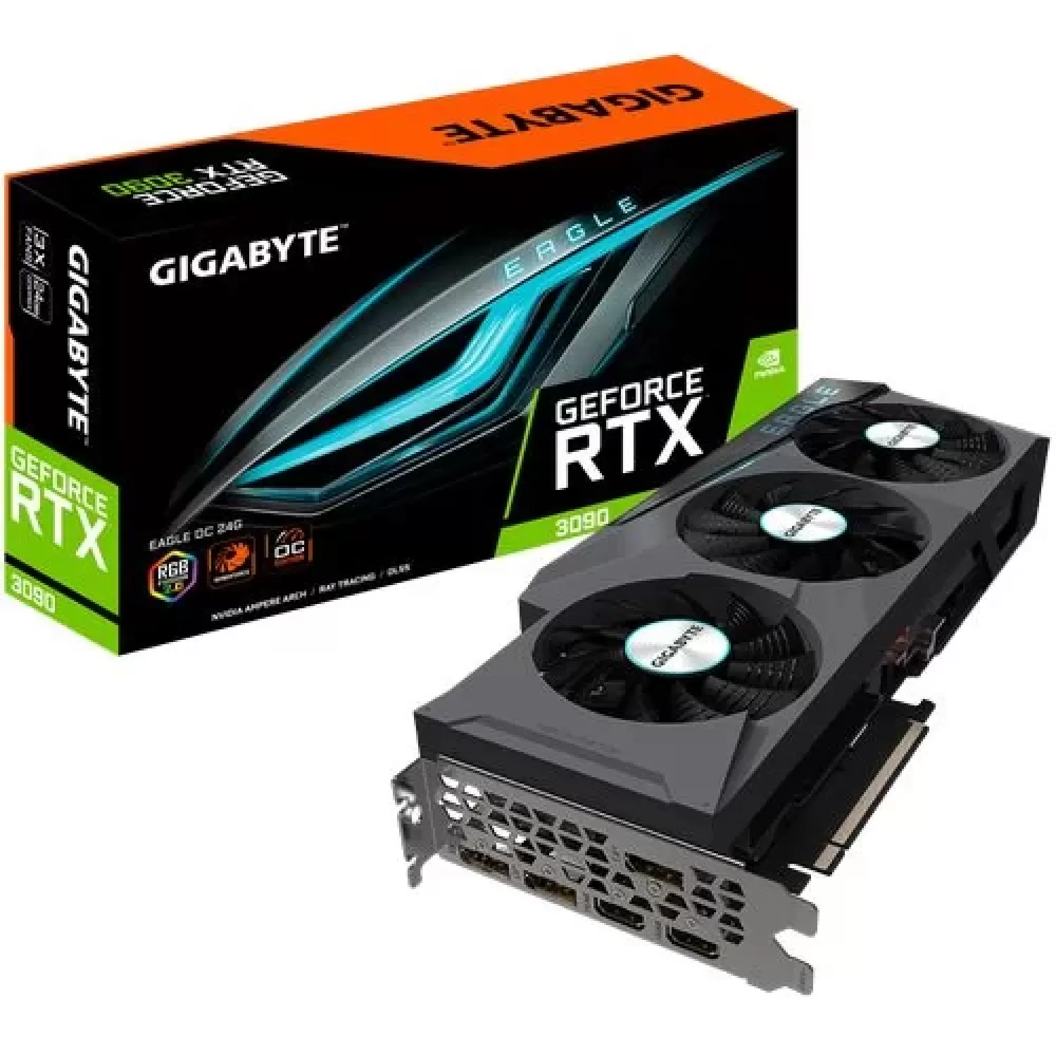 ВидеоКарта Gigabyte GeForce RTX 3090 EAGLE OC 24G GV-N3090EAGLE OC-24GD