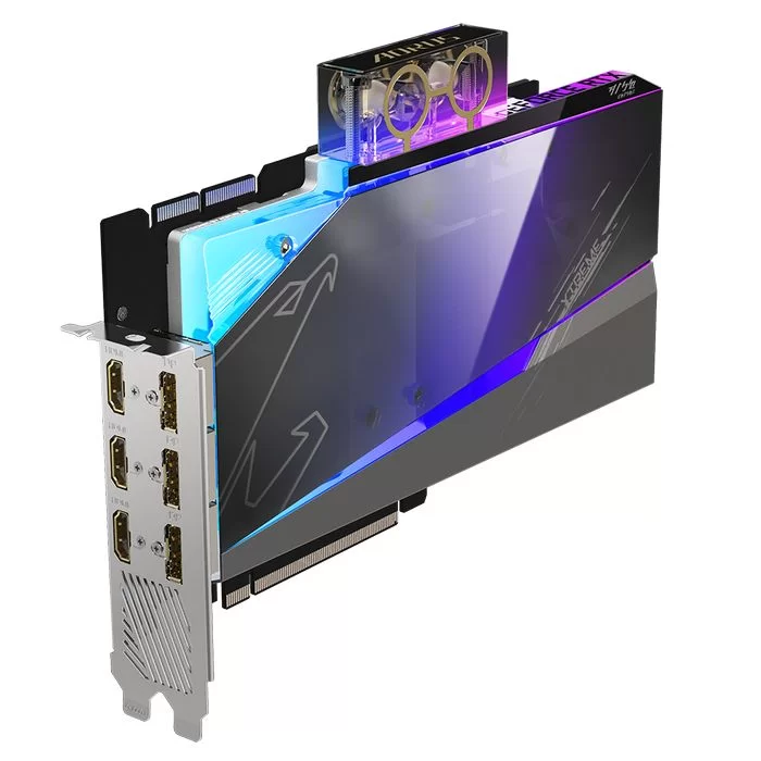 כרטיס מסך Gigabyte AORUS GeForce RTX 3090 XTREME WATERFORCE WB 24G GV-N3090AORUSX WB-24GD